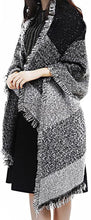 Load image into Gallery viewer, Women Large Oversized Scarf Pashmina Wrap Poncho Thick Style Scarf Patchwork Cape Shawl - World of Scarfs
