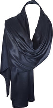 Load image into Gallery viewer, World of Shawls Luxuriously Smooth and Silky Large SATIN Shawl/Scarf/Wrap/Throw Wedding, Bridal, Bridesmaid, Cover Up - World of Scarfs