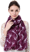 Load image into Gallery viewer, Giraffe Animal Print Women's Scarf Shawl Wrap By World of Scarfs - World of Scarfs