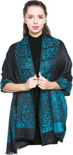 Load image into Gallery viewer, World of Shawls Reversible/Two Sided Print Self Embossed Pashmina Feel Wrap Scarf Stole Scarves Shawl - World of Scarfs