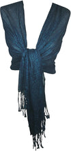 Load image into Gallery viewer, World of Shawls Wedding Party Occasion Self Glitter Shawl Scarf Wrap Hijab - World of Scarfs