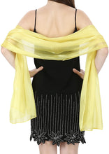 Load image into Gallery viewer, World of Shawls Silky Iridescent Scarf Wrap Stole Shawl For Wedding Bridal Bridesmaids Evening Wear Prom & Parties - World of Scarfs