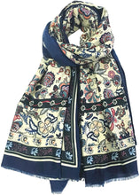 Load image into Gallery viewer, Classy Picturesque Fully Floral Printed Scarf for Women Ladies Shawl Wrap Stole by World of Shawls - World of Scarfs