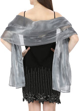 Load image into Gallery viewer, World of Shawls Silky Iridescent Scarf Wrap Stole Shawl For Wedding Bridal Bridesmaids Evening Wear Prom & Parties - World of Scarfs