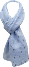 Load image into Gallery viewer, NEW World of Shawls Silver Glitter Foil Flamingo Bird Print Fashion Scarf - World of Scarfs