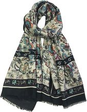 Load image into Gallery viewer, Classy Picturesque Fully Floral Printed Scarf for Women Ladies Shawl Wrap Stole by World of Shawls - World of Scarfs