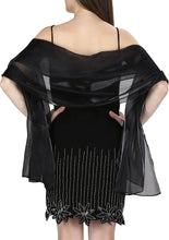 Load image into Gallery viewer, World of Shawls Silky Iridescent Scarf Wrap Stole Shawl For Wedding Bridal Bridesmaids Evening Wear Prom & Parties - World of Scarfs