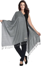 Load image into Gallery viewer, World of Shawls Luxurious Kashmiri 100% Fine Wool Pashmina Shawl Wrap Scarf - World of Scarfs