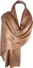 Load image into Gallery viewer, World of Shawls Luxuriously Smooth and Silky Large SATIN Shawl/Scarf/Wrap/Throw Wedding, Bridal, Bridesmaid, Cover Up - World of Scarfs