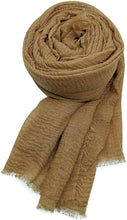 Load image into Gallery viewer, World of Shawls Chic Ladies Cotton Blend Crinkle Distressed Effect Scarf with Fringed Edges - World of Scarfs