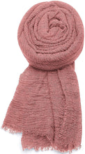 Load image into Gallery viewer, World of Shawls Chic Ladies Cotton Blend Crinkle Distressed Effect Scarf with Fringed Edges - World of Scarfs