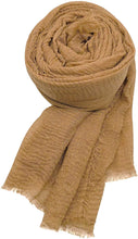 Load image into Gallery viewer, World of Shawls Chic Ladies Cotton Blend Crinkle Distressed Effect Scarf with Fringed Edges - World of Scarfs