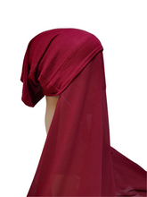 Load image into Gallery viewer, Instant Chiffon Hijab Scarf With Inner Cap One Piece for Ladies Girls Women - World of Shawls
