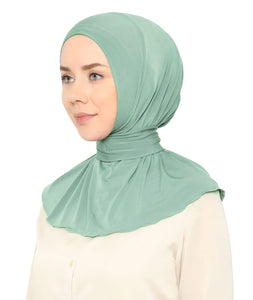 Ready To Go Instant Hijab for Ladies Girls Women With Tie Back Buttons Premium Quality Jersey Scarf - World of Shawls