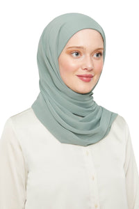 World of Shawls Ready To Go Instant Hijab for Ladies Girls Women Premium Quality Chiffon Scarf Scarf With Attached Jersey Under Ninja Cap - World of Shawls