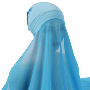 Instant Chiffon Hijab Scarf With Inner Cap One Piece for Ladies Girls Women - World of Shawls