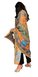 Wedding Chunri multi color Dupatta Big Size - World of Shawls