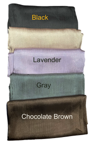 Sumptuously Soft Luxury Premium Crinkle Soft Lush Silk Hijab Scarf Plain Wrap Stripe Satin Luxe - World of Shawls