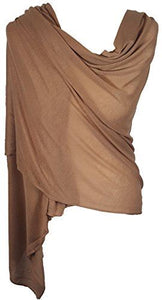 Ladies Jersey Scarf Wrap Stole Warm Soft Stretchy - World of Scarfs
