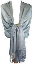 Load image into Gallery viewer, World of Shawls Wedding Party Occasion Self Glitter Shawl Scarf Wrap Hijab - World of Scarfs
