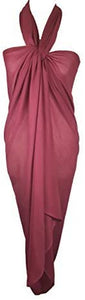 World of Shawls Plain Sarong, Coverup, Scarf, Big Size 110cm x 200cm - World of Scarfs