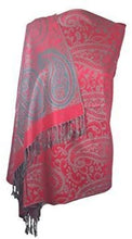 Load image into Gallery viewer, World of Shawls Ladies Floral Paisley Bordered Pashmina Feel Shawl Scarf Wrap Stole Luxuriously Warm Soft and Silky Touch - World of Scarfs
