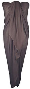 World of Shawls Plain Sarong, Coverup, Scarf, Big Size 110cm x 200cm - World of Scarfs