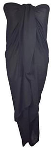 World of Shawls Plain Sarong, Coverup, Scarf, Big Size 110cm x 200cm - World of Scarfs