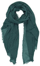 Load image into Gallery viewer, World of Shawls Chic Ladies Cotton Blend Crinkle Distressed Effect Scarf with Fringed Edges - World of Scarfs
