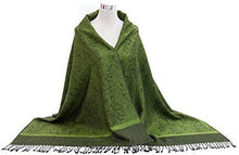 Load image into Gallery viewer, World of Shawls Jacquard Paisley Design Soft Pashmina Feel Scarf Stole Wrap Luxurious and Warm - World of Scarfs
