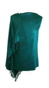 World of Shawls Jacquard Paisley Design Soft Pashmina Feel Scarf Stole Wrap Luxurious and Warm - World of Scarfs