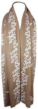 Load image into Gallery viewer, World of Shawls SEASONAL SPECIAL Glitter Sparkle Stardust and Floral Embroidered Scarf Scarves Maxi Wrap - World of Scarfs

