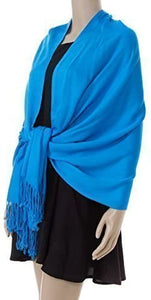 NEW HIGH QUALITY SILKY CASHMERE FEEL PASHMINA SHAWL/SCARF/WRAP - World of Scarfs