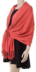 NEW HIGH QUALITY SILKY CASHMERE FEEL PASHMINA SHAWL/SCARF/WRAP - World of Scarfs