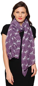World of Shawls Horse Print Design Ladies Girls Scarf Scarves Shawl Wrap Maxi Sarong - World of Scarfs