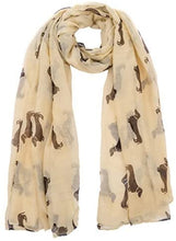 Load image into Gallery viewer, World of Shawls Pug Dog, Dachshund Dogs, Spaniel Dog, Jack Russell Print Scarf - All Seasons Lovely Soft Scarf Wraps Shawl Scarves - World of Scarfs
