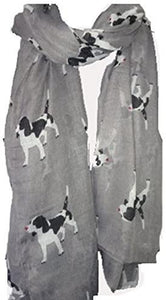 New ladies Puppy Dog Print Scarf Springer Spaniel Dog Scarf Lovely Soft Print Fashion Scarf Wrap Shawl Maxi Sarong - World of Scarfs