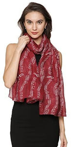 World of Shawls Music Print, Musical Note Printed Scarves, Large Size Fashion Scarf Wrap Sarong Shawl Fantastic Gift - World of Scarfs
