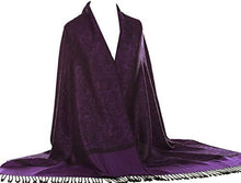 Load image into Gallery viewer, World of Shawls Jacquard Paisley Design Soft Pashmina Feel Scarf Stole Wrap Luxurious and Warm - World of Scarfs
