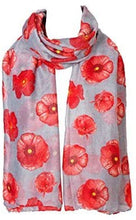 Load image into Gallery viewer, World of Shawls Ladies Womens Colorful Long Soft and Warm Poppy Flower Print Scarf Sarong - World of Scarfs
