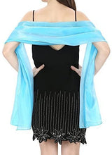 Load image into Gallery viewer, World of Shawls Silky Iridescent Scarf Wrap Stole Shawl For Wedding Bridal Bridesmaids Evening Wear Prom &amp; Parties - World of Scarfs
