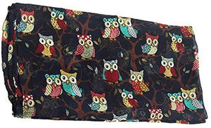 World of Shawls UK Seller!!! New Ladies Women's Owl on Branch Print Scarf Scarves Maxi Wrap Sarong shawl - World of Scarfs