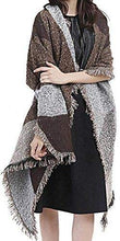 Load image into Gallery viewer, Women Large Oversized Scarf Pashmina Wrap Poncho Thick Style Scarf Patchwork Cape Shawl - World of Scarfs
