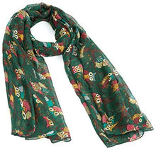 Load image into Gallery viewer, World of Shawls UK Seller!!! New Ladies Women&#39;s Owl on Branch Print Scarf Scarves Maxi Wrap Sarong shawl - World of Scarfs
