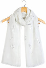 Load image into Gallery viewer, World of Shawls Glitter Dragonfly Large Scarf For Ladies Womens Shawl Scarf Wrap Soft Scarves - World of Scarfs
