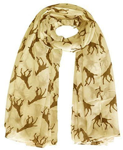 Giraffe Animal Print Women's Scarf Shawl Wrap By World of Scarfs - World of Scarfs