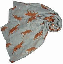Load image into Gallery viewer, World of Shawls Fox Wolf Animal Print Scarf Wraps Shawl Soft Scarves - World of Scarfs
