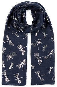 World of Shawls Glitter Dragonfly Large Scarf For Ladies Womens Shawl Scarf Wrap Soft Scarves - World of Scarfs
