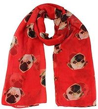 Load image into Gallery viewer, World of Shawls Pug Dog, Dachshund Dogs, Spaniel Dog, Jack Russell Print Scarf - All Seasons Lovely Soft Scarf Wraps Shawl Scarves - World of Scarfs
