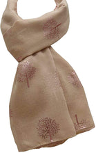 Load image into Gallery viewer, World of Shawls Silver Foil Mulberry Tree Print Fashion Scarf - World of Scarfs
